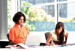 students studying